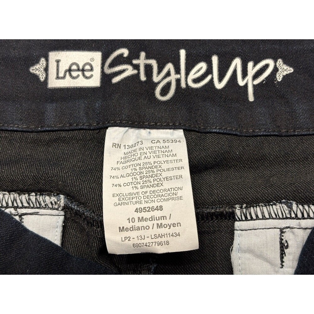 NWOT Lee Style up Dark Wash Blue Jeans Size 10M - Picture 2 of 6